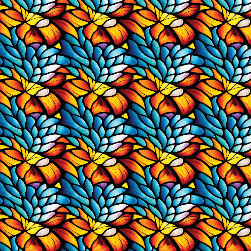 Stained Glass 1 Pattern Acrylic Sheet - CMB Pattern Acrylic